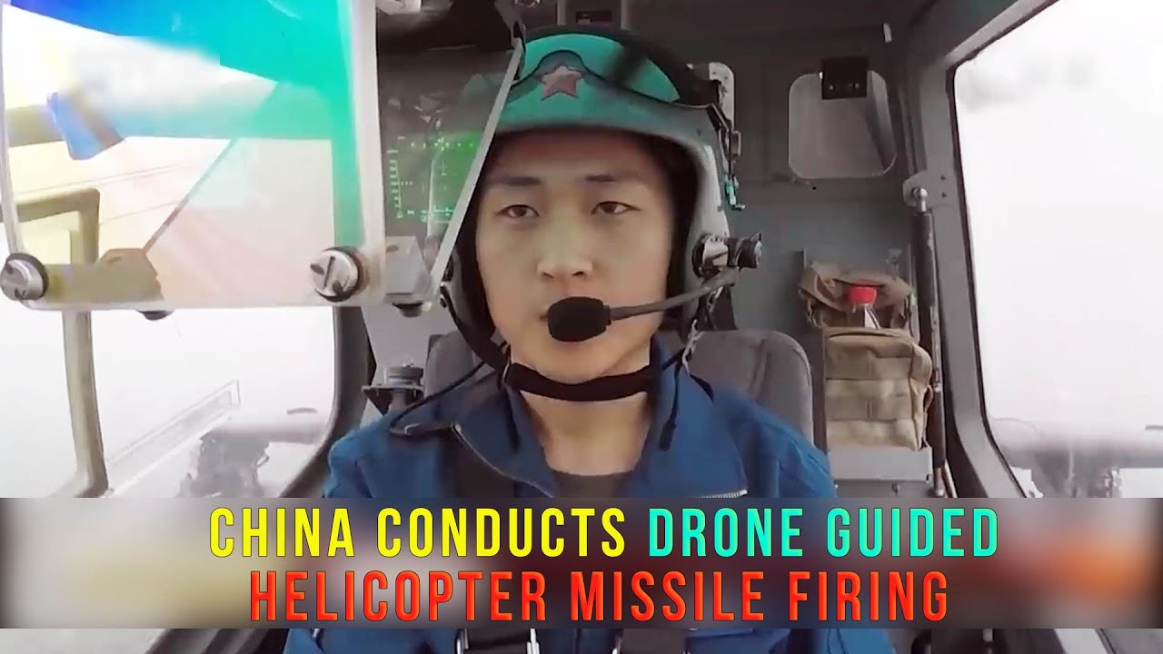 chinese military drone guided helicopter missile firing