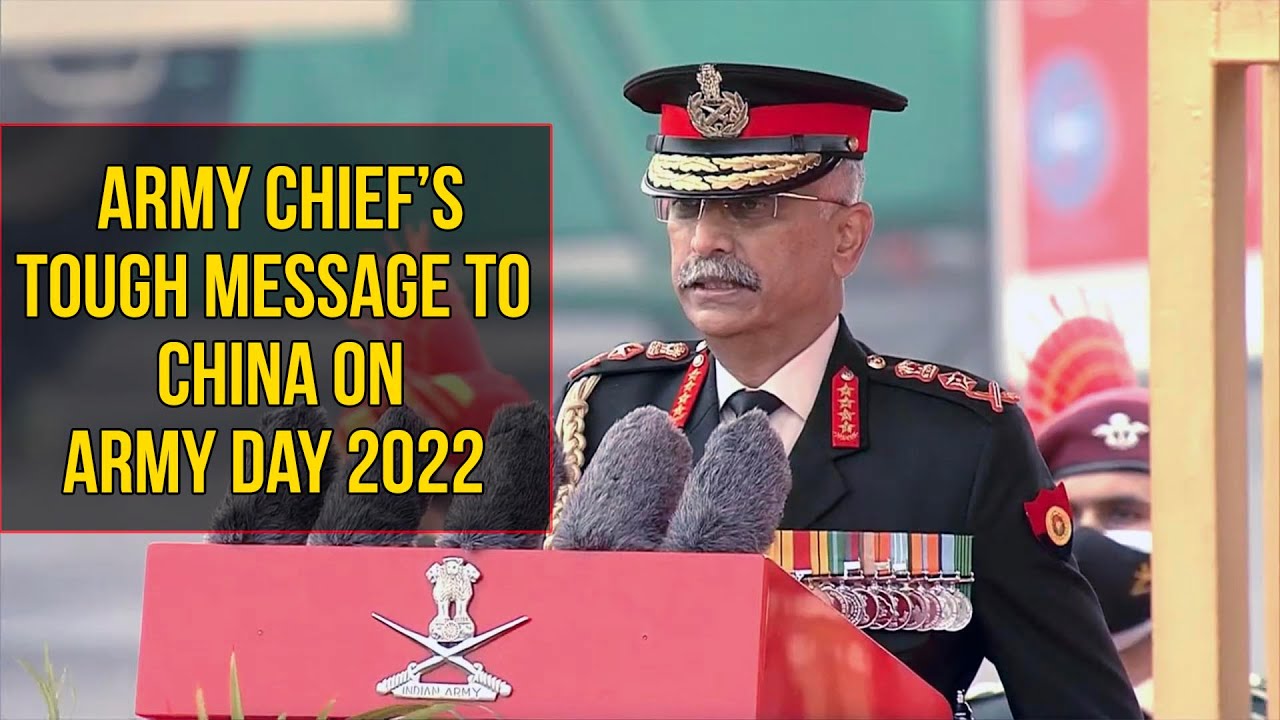 Army chief general mm naravane full army day parade address 2022