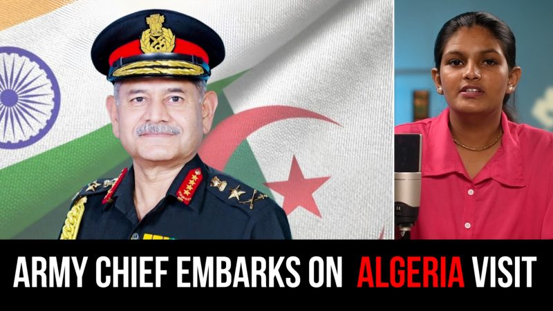 CoAS Gen Updendra Dwivedi Embarks On Algeria Visit